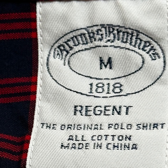 Men's Red/Black Checkered Brooks Brothers Button-Down Shirt (M) - Picture 6 of 6